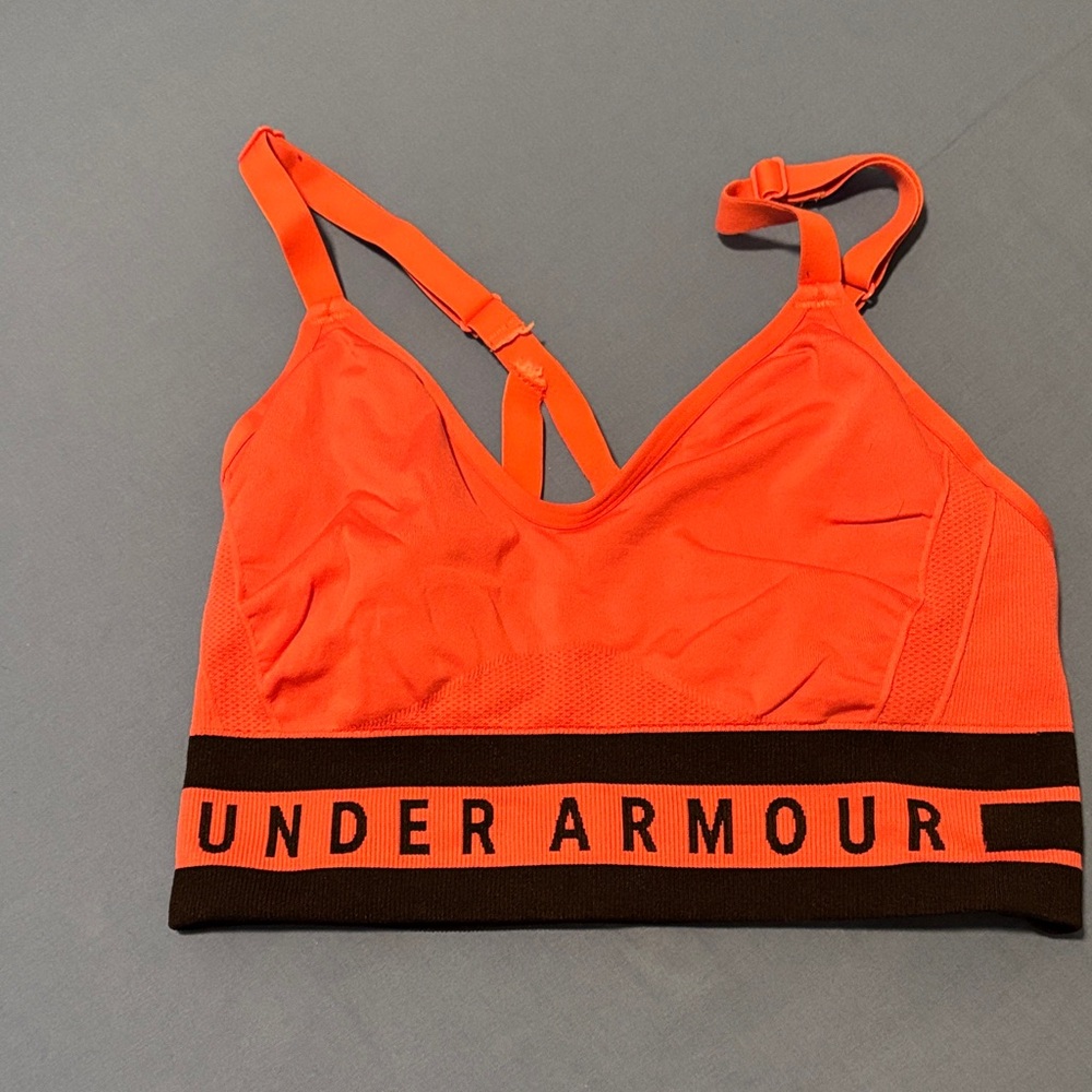 Under Armour Bold Orange Sports Bra